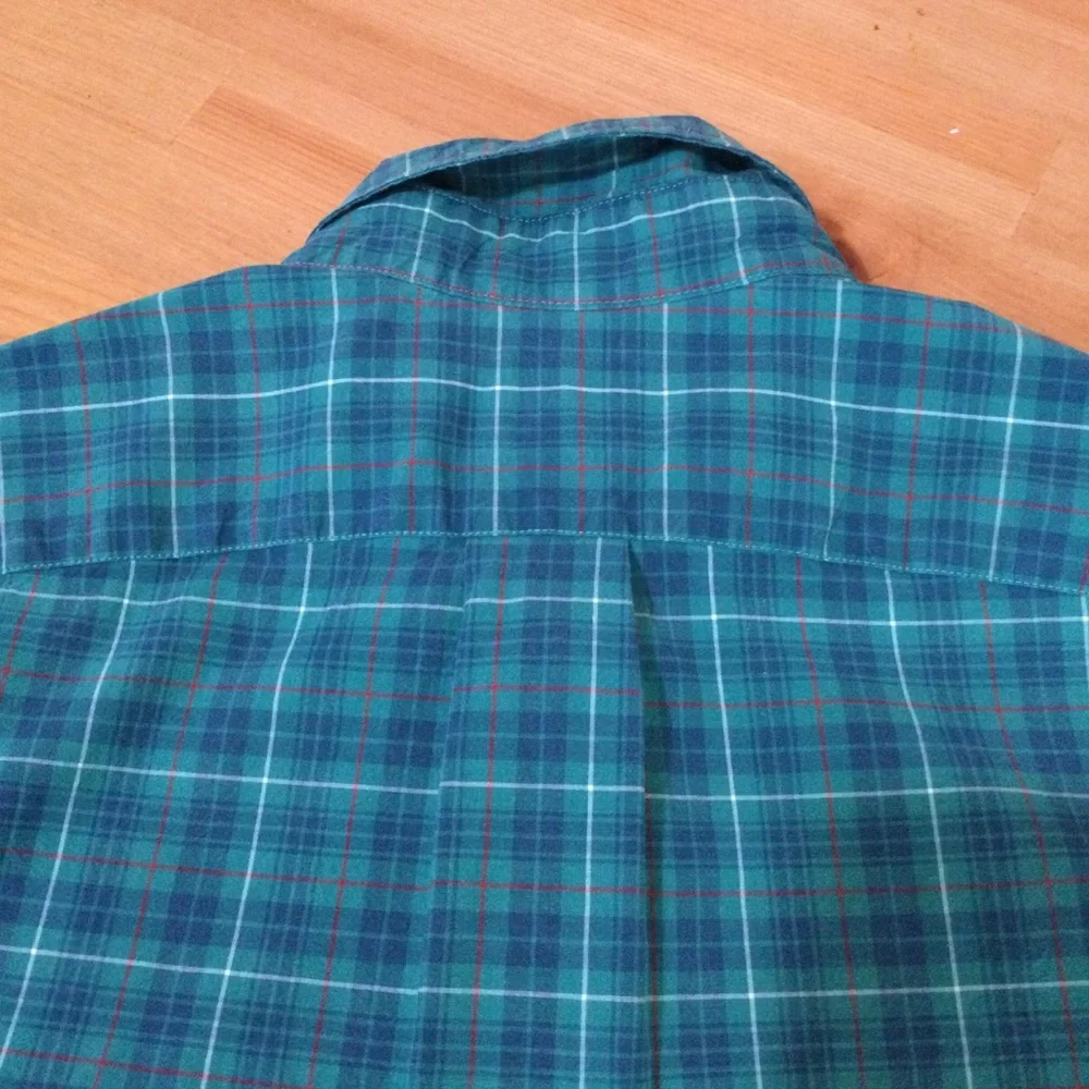 J.Crew Men's Slim Green Plaid Stretch Button Up Long Sleeve Shirt Size S